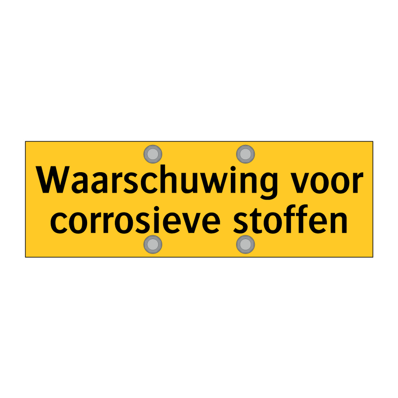Waarschuwing voor corrosieve stoffen