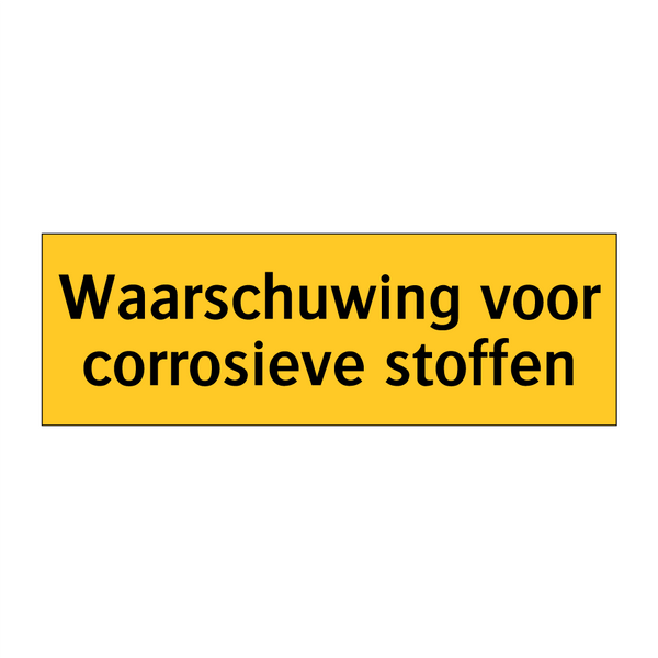 Waarschuwing voor corrosieve stoffen