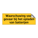 Waarschuwing voor gevaar bij het opladen van batterijen