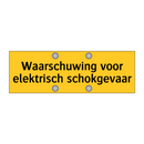 Waarschuwing voor elektrisch schokgevaar
