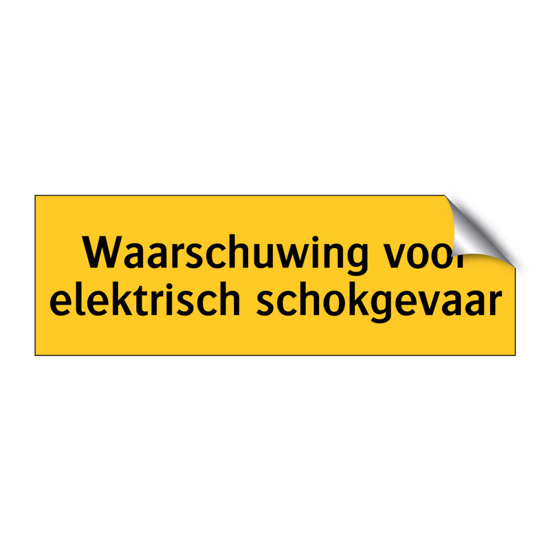 Waarschuwing voor elektrisch schokgevaar
