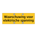 Waarschuwing voor elektrische spanning