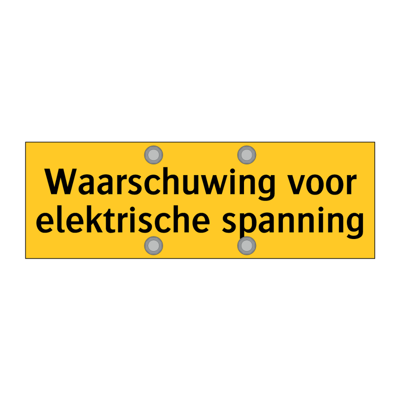 Waarschuwing voor elektrische spanning