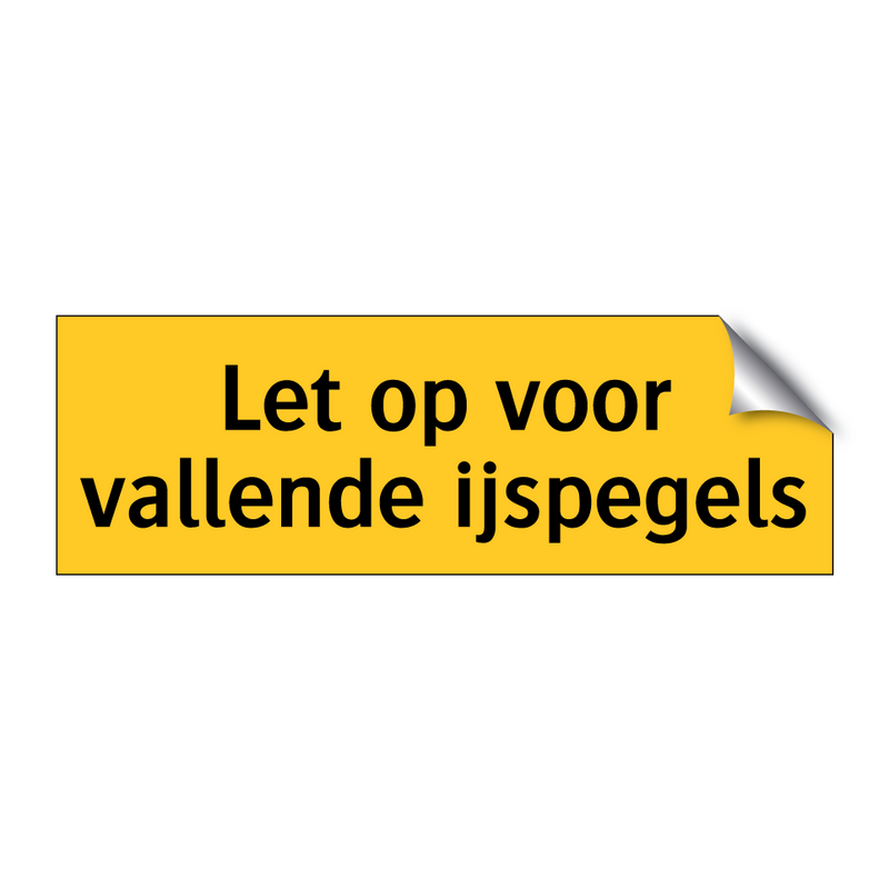 Let op voor vallende ijspegels