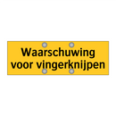 Waarschuwing voor vingerknijpen