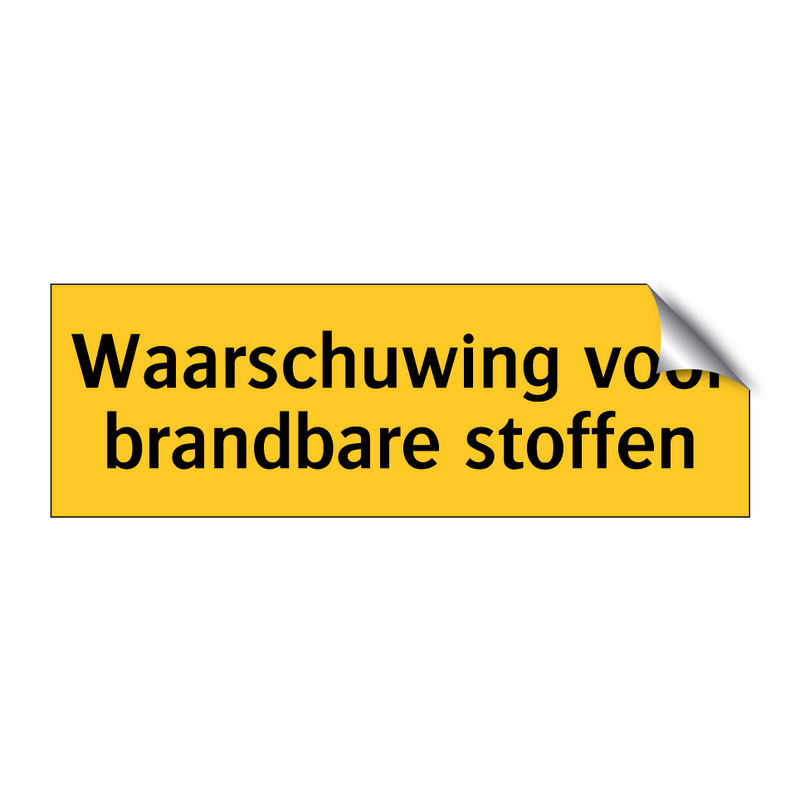Waarschuwing voor brandbare stoffen