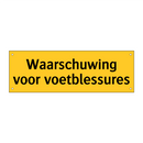 Waarschuwing voor voetblessures