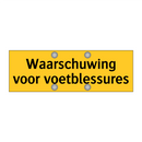 Waarschuwing voor voetblessures