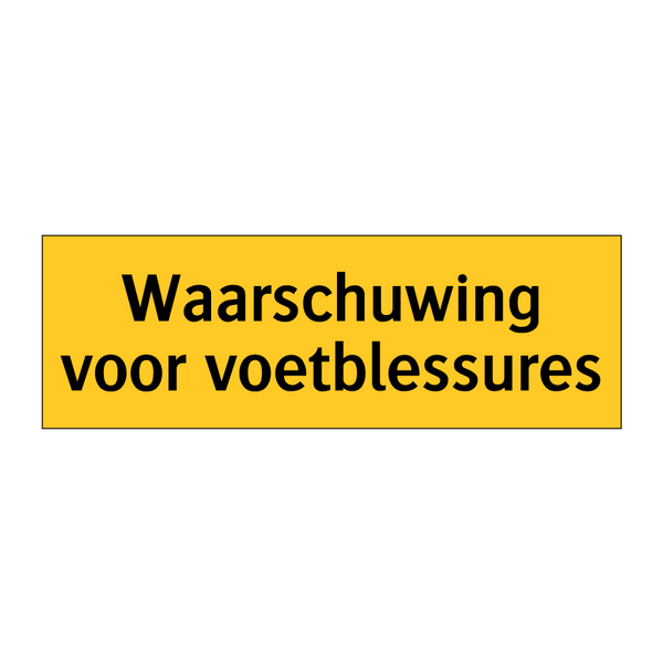 Waarschuwing voor voetblessures