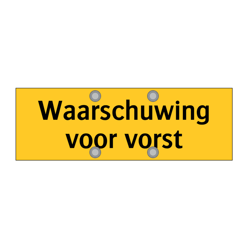 Waarschuwing voor vorst