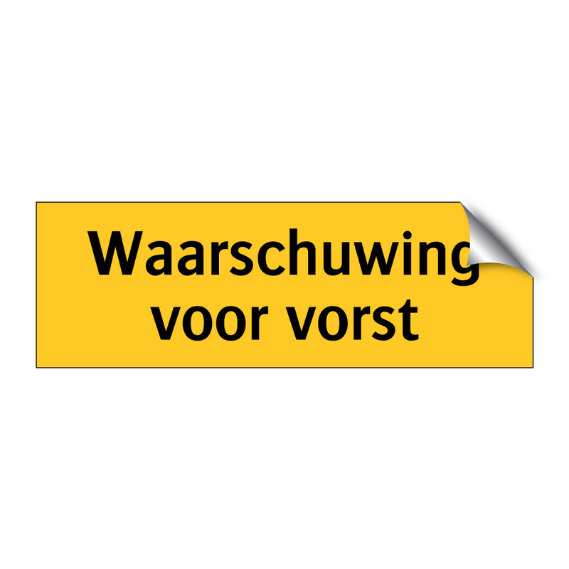 Waarschuwing voor vorst