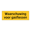 Waarschuwing voor gasflessen