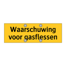 Waarschuwing voor gasflessen