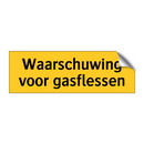 Waarschuwing voor gasflessen