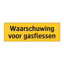 Waarschuwing voor gasflessen