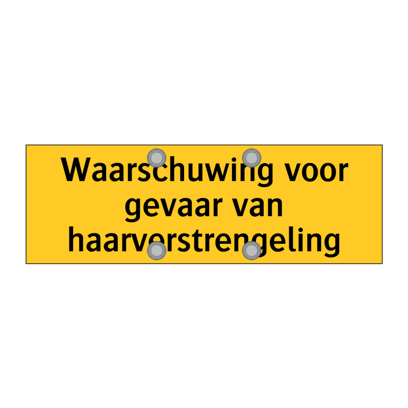 Waarschuwing voor gevaar van haarverstrengeling