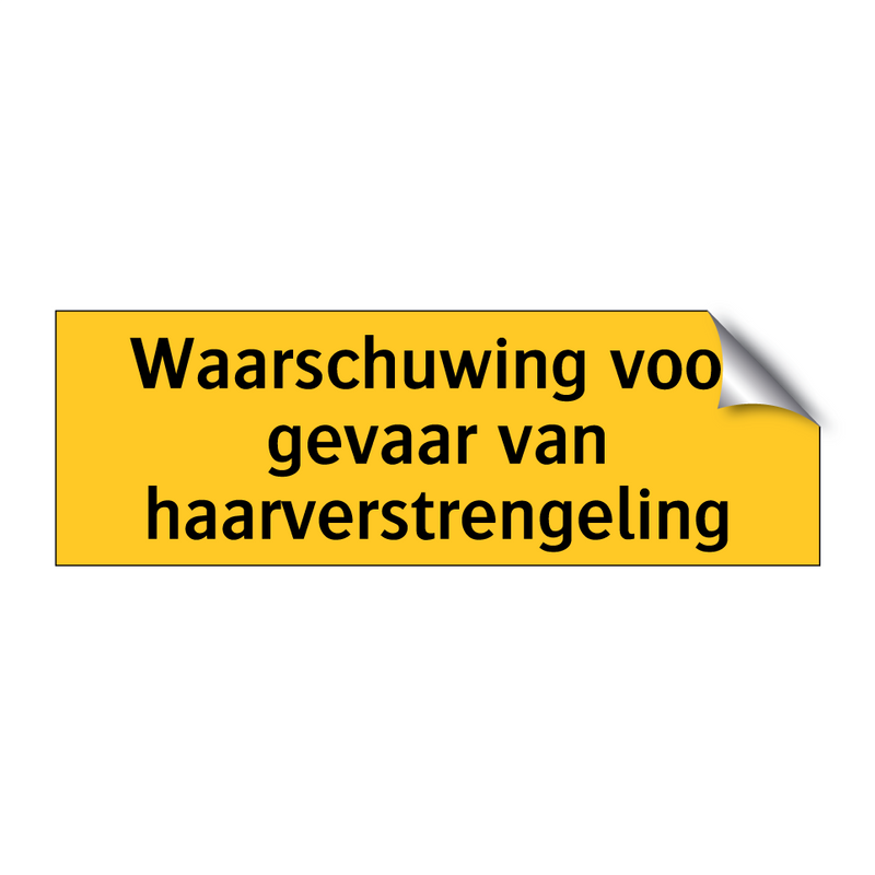 Waarschuwing voor gevaar van haarverstrengeling