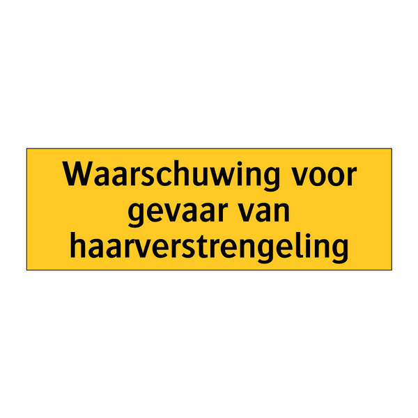 Waarschuwing voor gevaar van haarverstrengeling