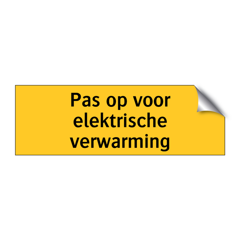 Pas op voor elektrische verwarming
