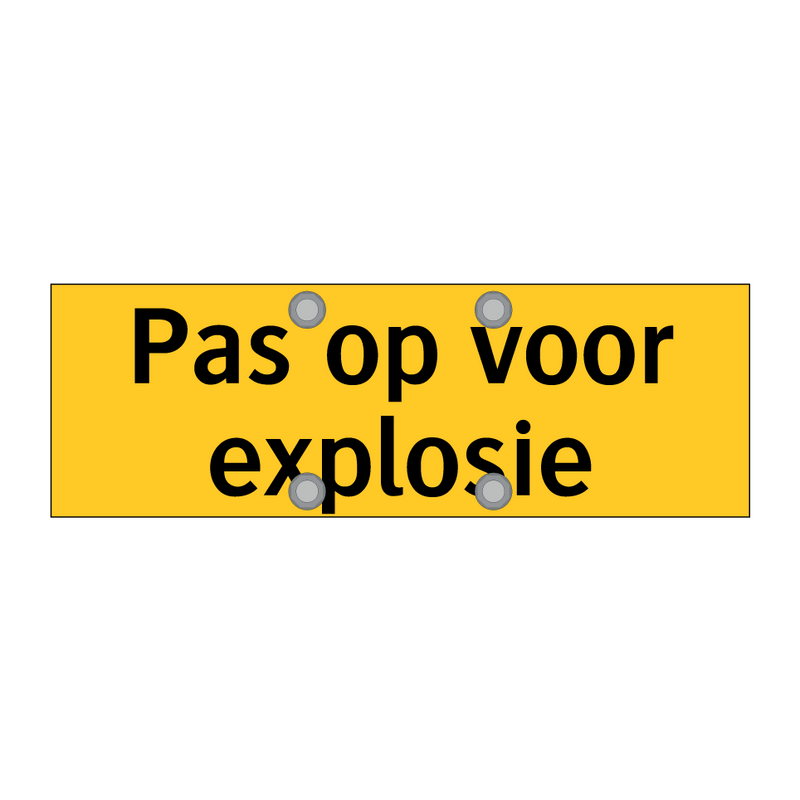Pas op voor explosie