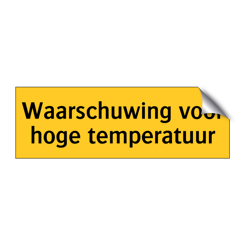 Waarschuwing voor hoge temperatuur