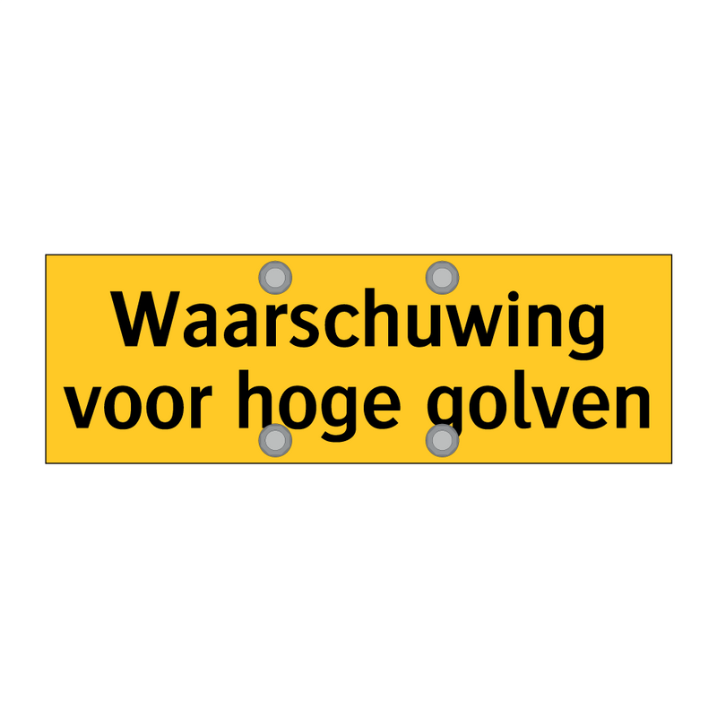 Waarschuwing voor hoge golven