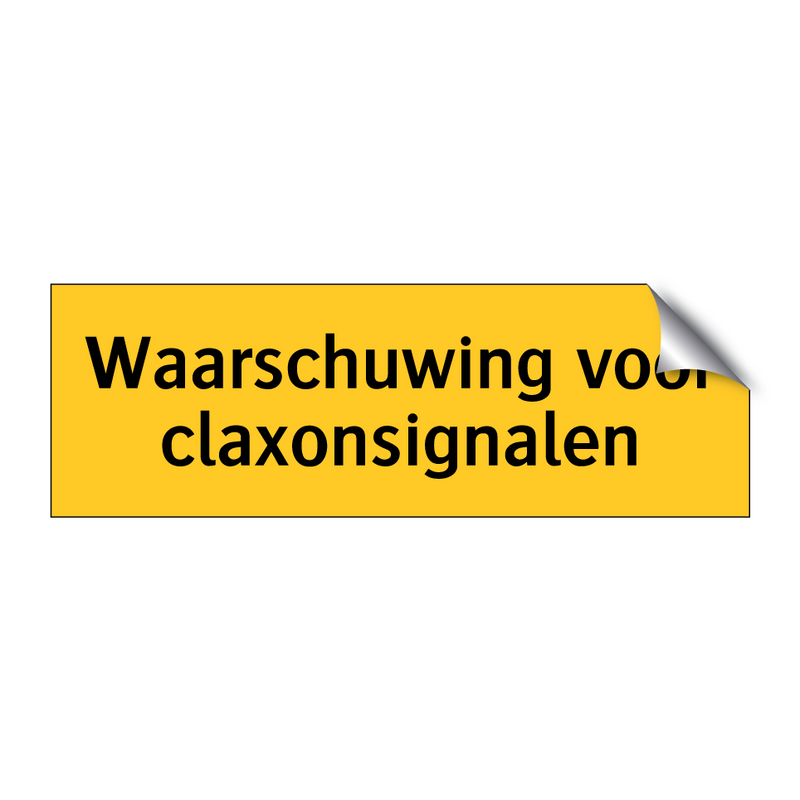 Waarschuwing voor claxonsignalen
