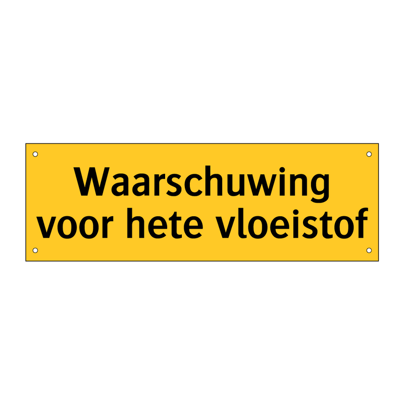 Waarschuwing voor hete vloeistof