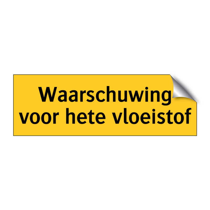 Waarschuwing voor hete vloeistof