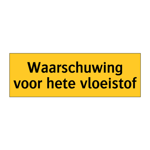 Waarschuwing voor hete vloeistof