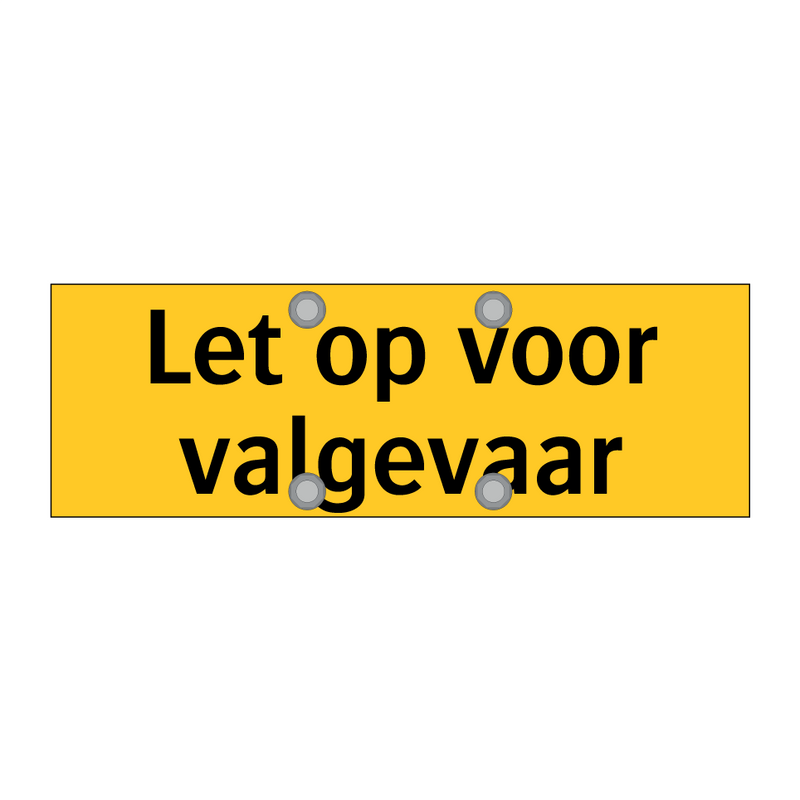Let op voor valgevaar