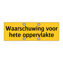 Waarschuwing voor hete oppervlakte