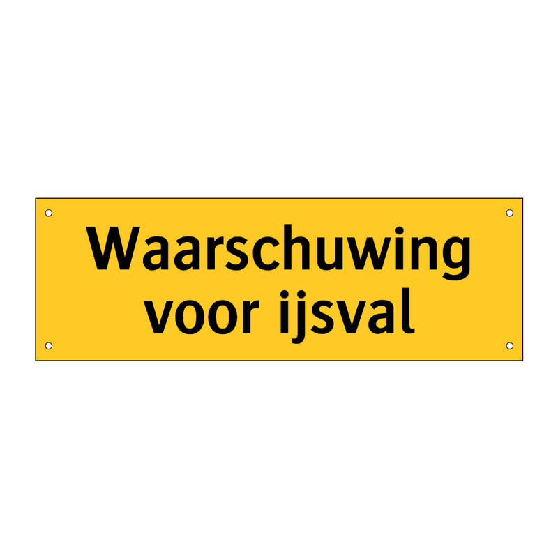 Waarschuwing voor ijsval