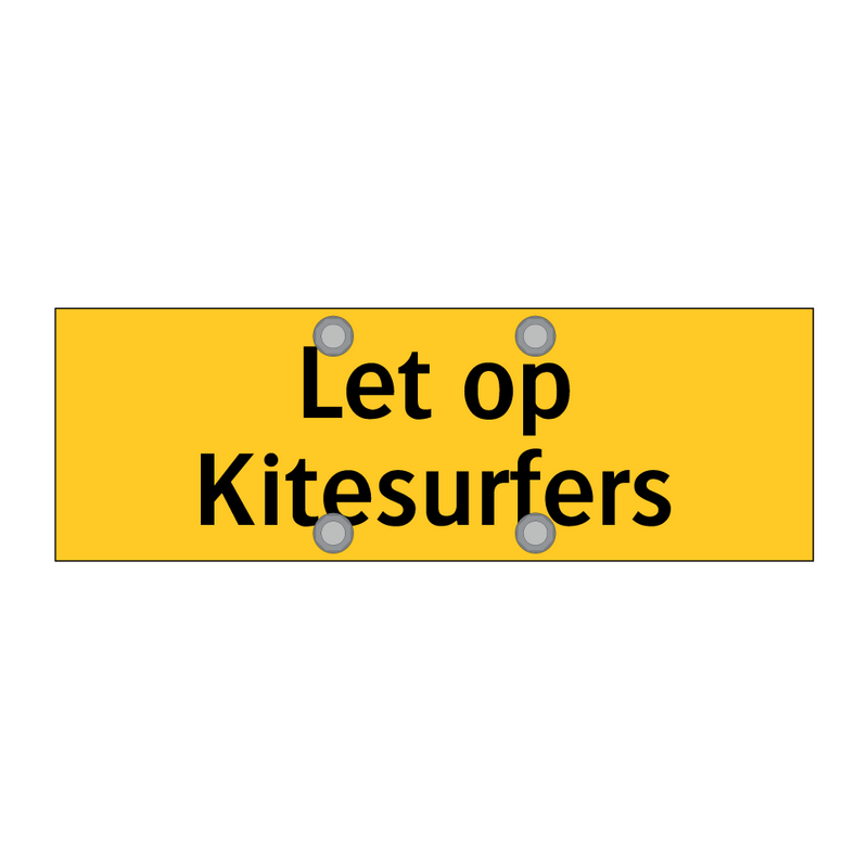 Let op Kitesurfers