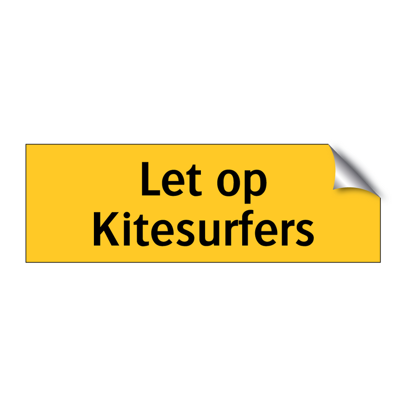 Let op Kitesurfers