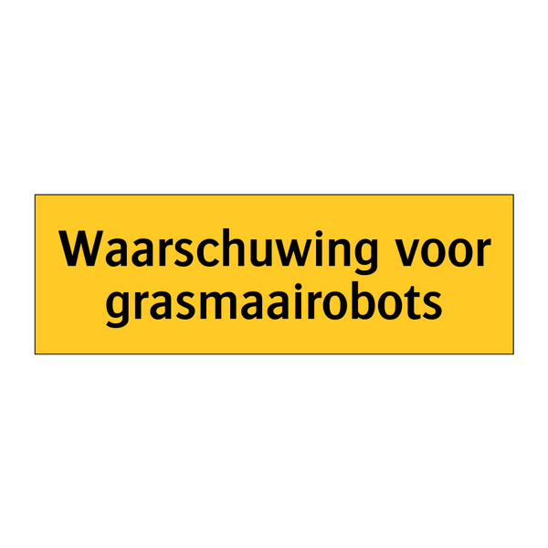 Waarschuwing voor grasmaairobots