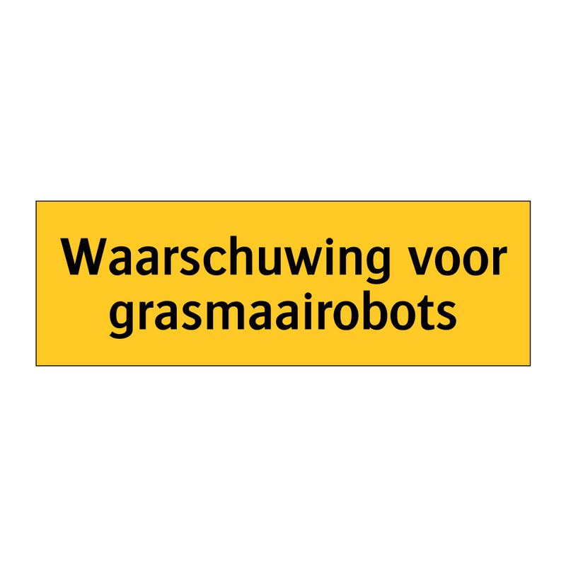 Waarschuwing voor grasmaairobots
