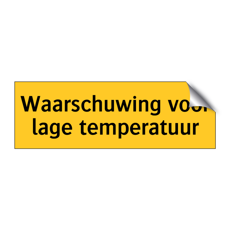 Waarschuwing voor lage temperatuur