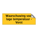 Waarschuwing voor lage temperatuur - Vorst