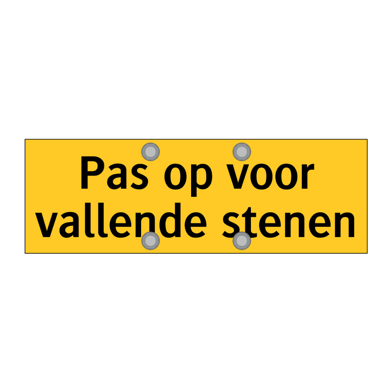 Pas op voor vallende stenen