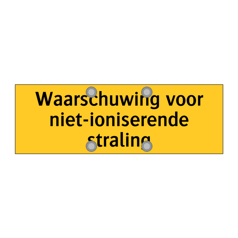 Waarschuwing voor niet-ioniserende straling