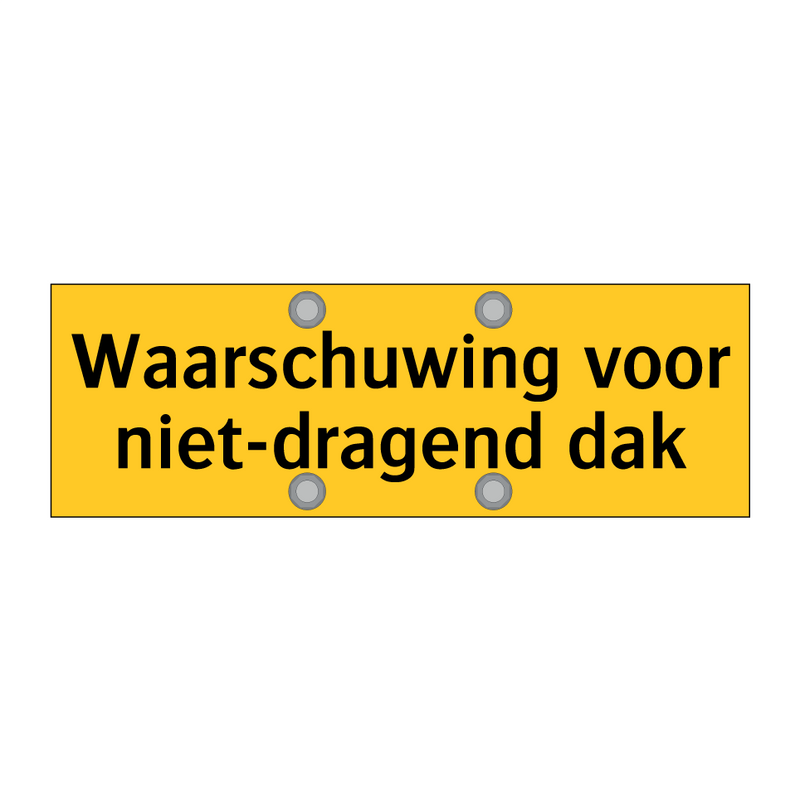 Waarschuwing voor niet-dragend dak