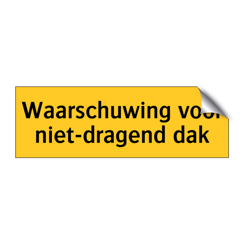 Waarschuwing voor niet-dragend dak