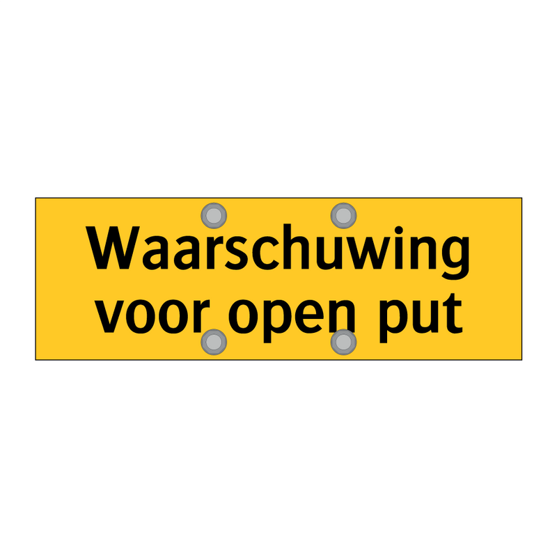 Waarschuwing voor open put