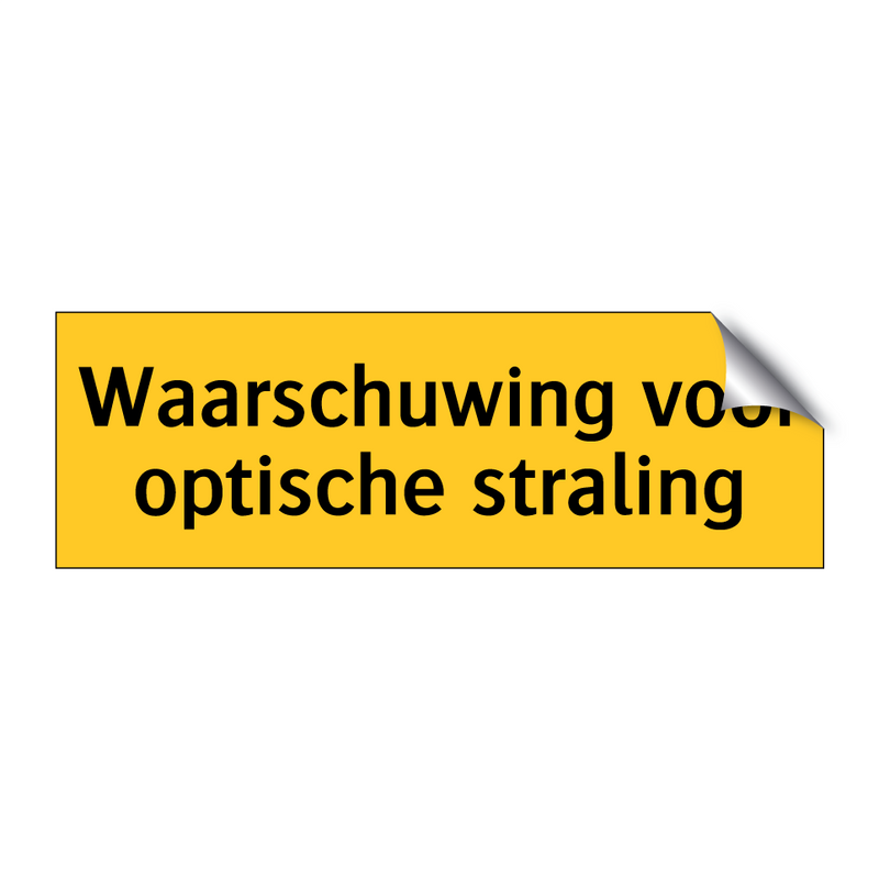 Waarschuwing voor optische straling