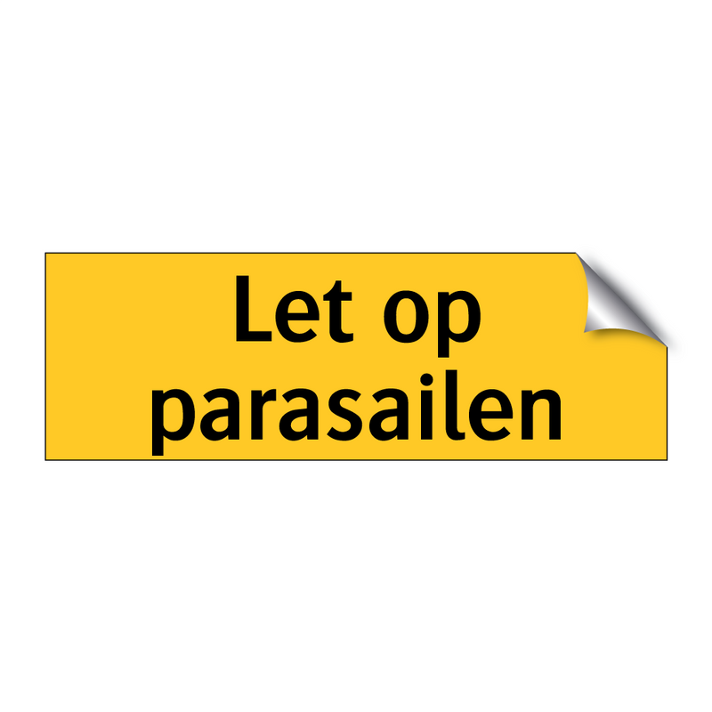 Let op parasailen