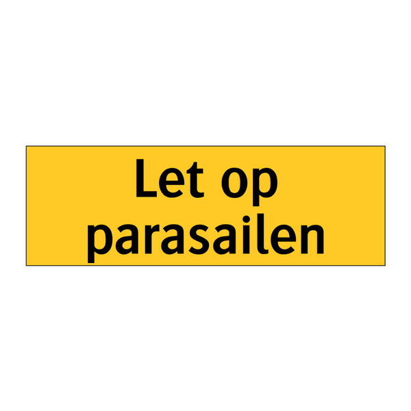 Let op parasailen