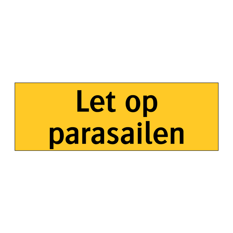 Let op parasailen