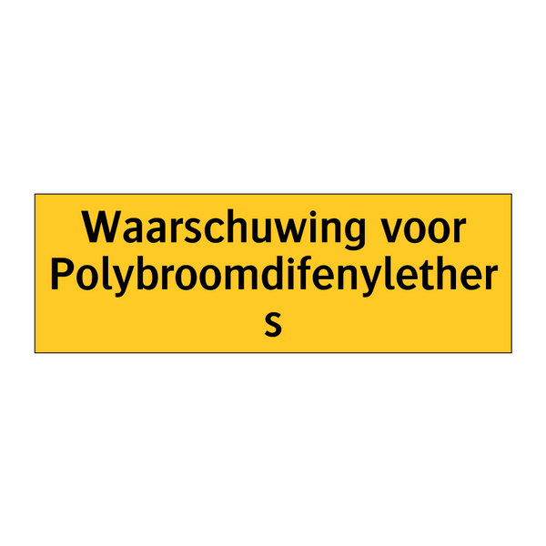 Waarschuwing voor Polybroomdifenylethers