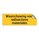 Waarschuwing voor radioactieve materialen
